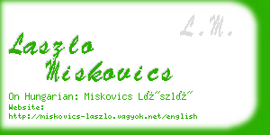 laszlo miskovics business card